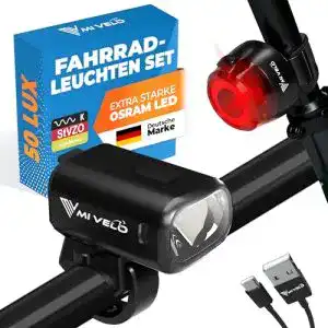 Fahrradbeleuchtung USB Mivelo Spark Set – LED Fahrradlicht