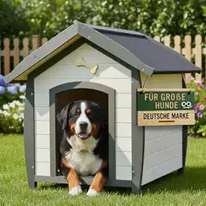 Hundehütte XXL Zooprinz wetterfeste Hundehütte Bella aus massivem Holz