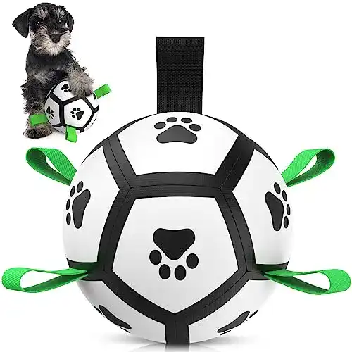 Hundeball Hetoo interaktives Hunde-Fußballspielzeug mit Gurtband