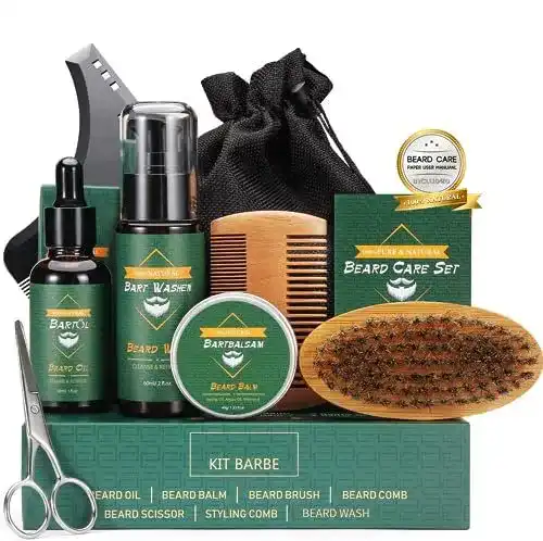 Bartpflege-Set CUSMAY Bartpflege Set für Männer 9-teilig
