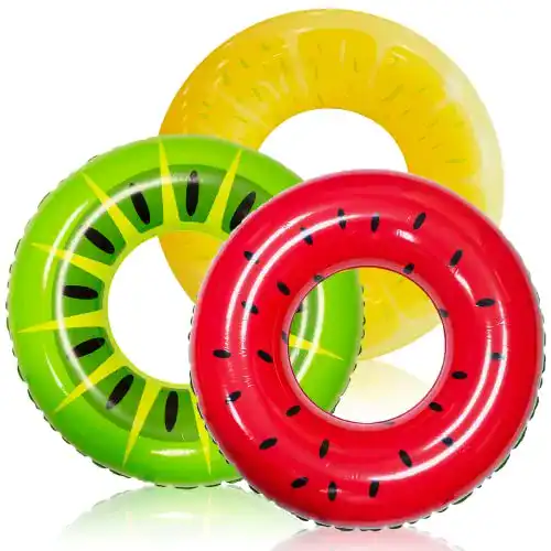 Schwimmring JOYIN im 3er Set mit Sommerfruchtmotiven