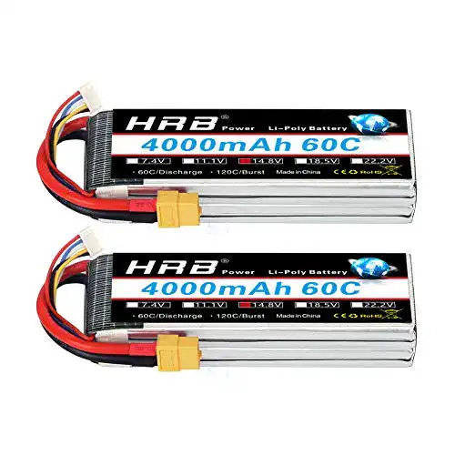 LiPo Akku HRB 2PCS 4S 14.8V 4000mAh 60C mit XT60 Stecker
