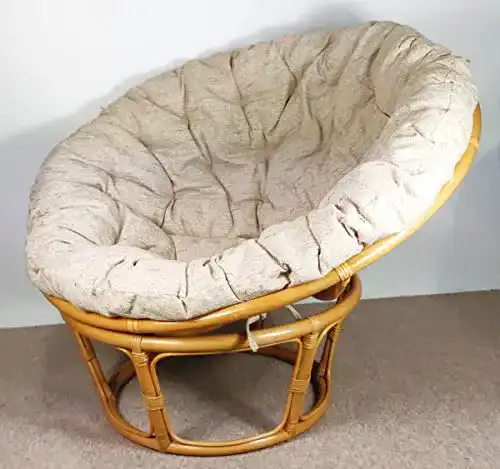 Papasansessel Rattan Papasan Sessel mit Polster und 110 cm Durchmesser