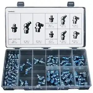 Schmiernippel Craft-Equip 110-teiliges Sortiment mit Aufbewahrungsbox