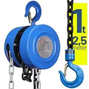 Flaschenzug Pallit Kettenzug mit 1000 kg Tragkraft und 2,5 m Kette