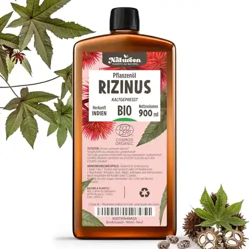 Rizinusöl Bio 900 ml – 100% rein und natürlich kaltgepresst