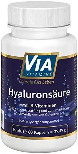 Hochdosierte Vitamine und Hyaluronsäure in veganen Kapseln