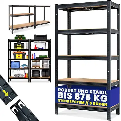 Schwerlastregal Monzana 180x90x40 cm mit Befestigungsmaterial