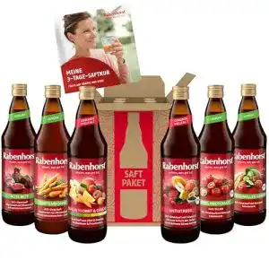 Saftkur Rabenhorst Saftpaket 3-Tage mit 6 verschiedenen Säften