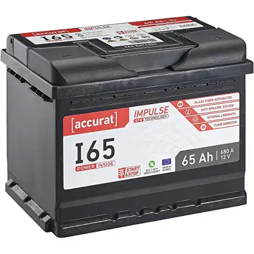 Accurat EFB Autobatterie 65Ah I65-12V für Fahrzeuge mit Start-Stop-System