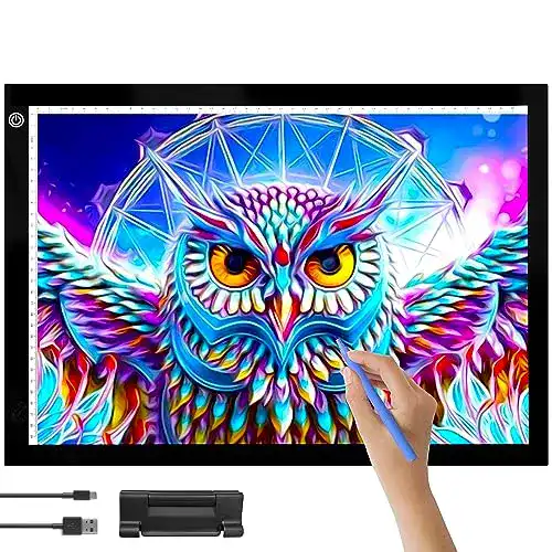Leuchttisch A3 von Crafts&Co Dimmbares Lightpad für kreative Anwendungen