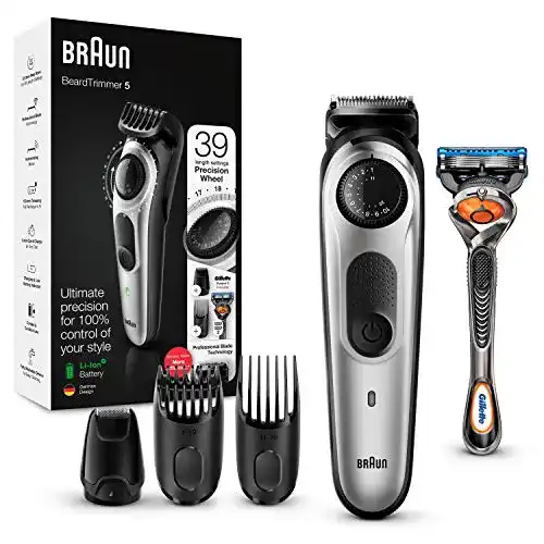 Braun BT5265 Barttrimmer für Gesicht und Haare mit Gillette Rasierer