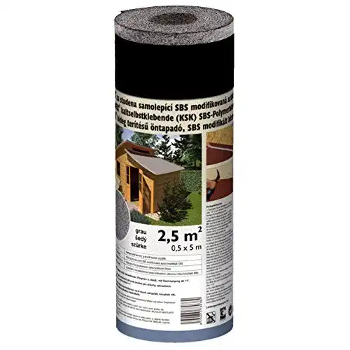 Dachpappe selbstklebend für Gartenhausbedachung grau 2,5 m²