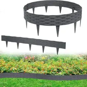 Beetumrandung YRHome 10m Rasenkante Beeteinfassung für den Garten
