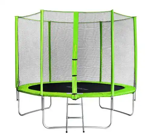 Trampolin 305 cm von SixBros. Gartentrampolin Grün 3,05M 10FT