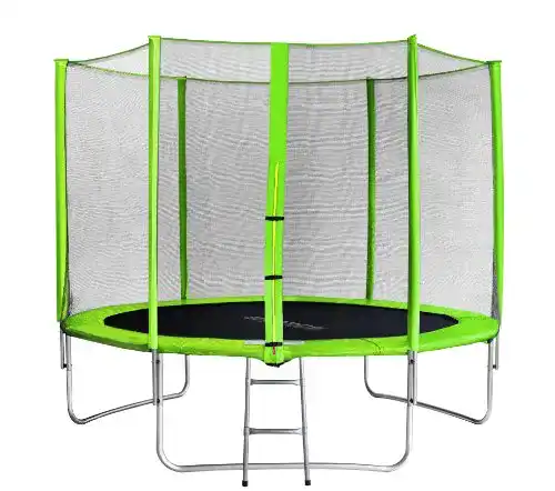 Trampolin 305 cm von SixBros. Gartentrampolin Grün 3,05M 10FT