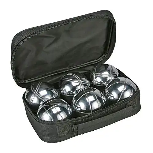 Boule Set mit 6 Metallkugeln und Zubehör für Boccia und Petanque