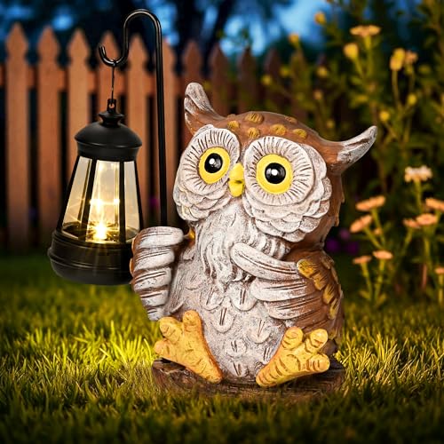Solar-Laterne GIGALUMI Eulen Figuren als Gartendeko