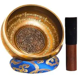 Klangschale Hātakāma aus Nepal Tibetisches Set für Meditation