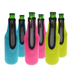 Neopren Flaschenkühler für Bier und Getränke, 6 Stück, 500ml