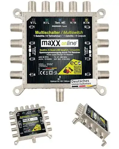 Multischalter maxx.onLine für 8 Teilnehmer und 1 Satellit