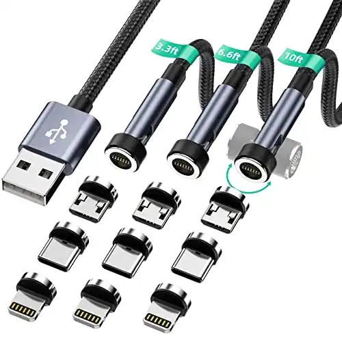 Hancenda Magnet-Ladekabel 3-in-1 mit Drehfunktion, 3er-Pack