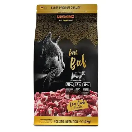 Leonardo Fresh Beef & Poultry Trockenfutter für Katzen 1,5 kg