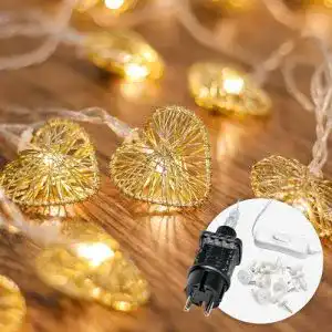 Cobus CozyHome Herz Lichterkette 5m mit 20 warmweißen LEDs