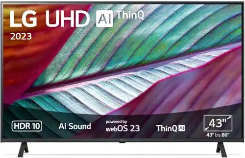 LG Fernseher 43 Zoll 43UR78006LK UHD mit Smart TV und Active HDR