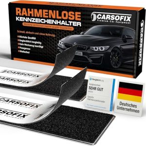 Klett-Kennzeichenhalter Carsofix Rahmenloser Nummernschildhalter
