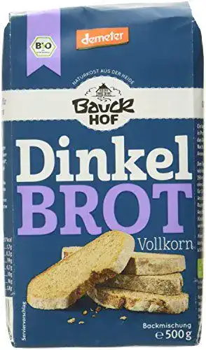 Bauckhof Dinkelbrot Vollkorn Demeter Brotbackmischung, 6er Pack