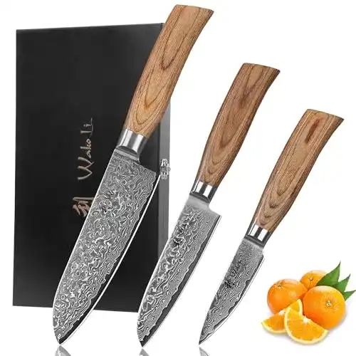 Wakoli EDIB Pro Premium Damastmesser-Set 3er