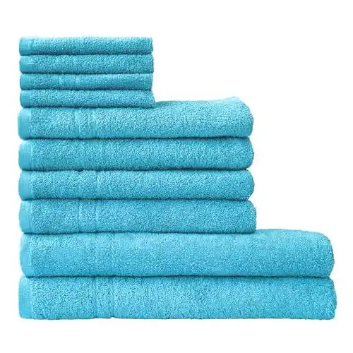 Dyckhoff Frottier Handtuch-Set 10-teilig in Türkis