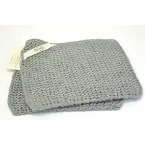 Solwang gestrickte Topflappen in Grau – Medium Stahlgrau