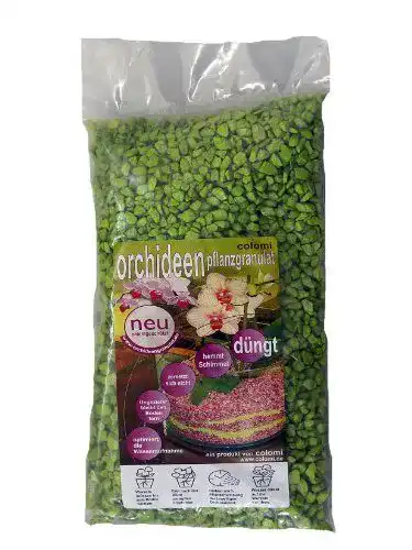 Orchideengranulat Colomi 1 Liter fein in Apfelgrün für Orchideenpflege