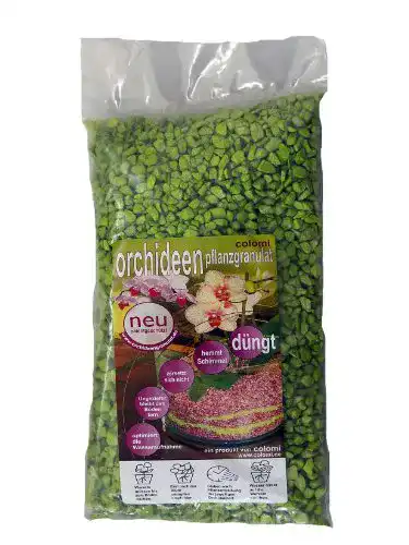 Orchideengranulat Colomi 1 Liter fein in Apfelgrün für Orchideenpflege