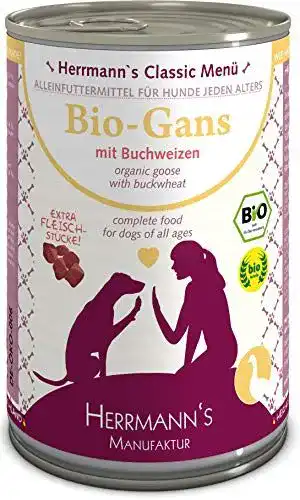 Herrmanns Bio Hundefutter Gans Menü für Hunde