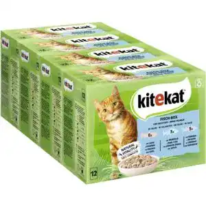 Kitekat Katzenfutter Portionsbeutel Multipack Fisch-Box