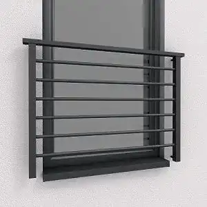 Französischer Balkon Fello Alu Light Aluminium Stabgeländer