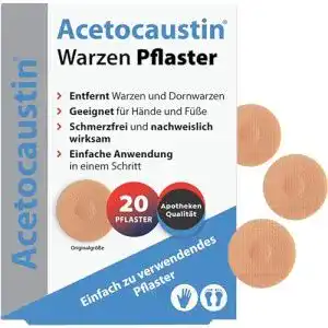Warzenpflaster Acetocaustin zur Entfernung von Warzen