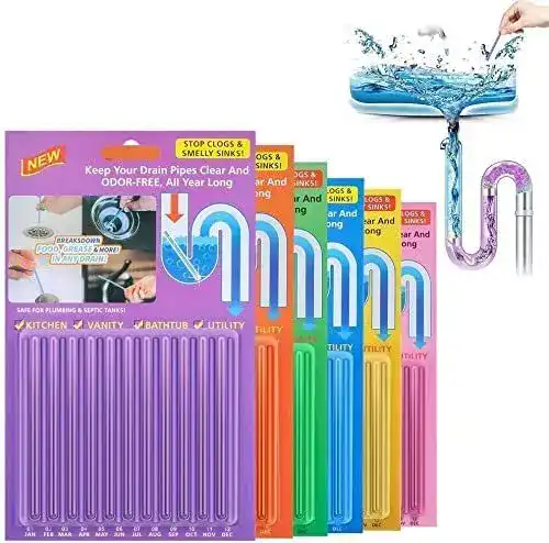 Rohrreinigung Drain Cleaner Sticks 72 Stück für Abflüsse