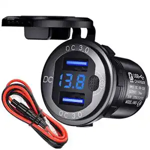 Motorrad USB Steckdose 12V mit Schalter für Auto und Motorrad
