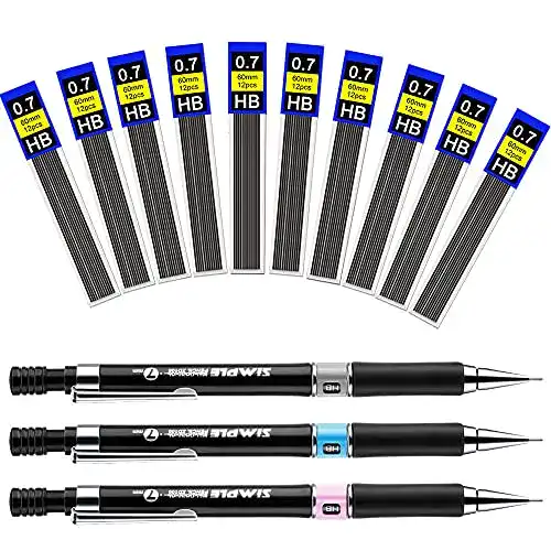 Druckbleistift ANTHYTA 3er Set mit 10 Box Bleimine