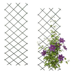 Rankgitter aus Kunststoff im 2er Set – Scherenspalier für Kletterpflanzen