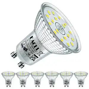 GU10 LED Kaltweiß 6W Leuchtmittel für Halogenersatz 100W 6er-Pack
