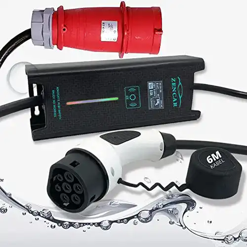 Mobile Wallbox 22 kW von ZENCAR mit Typ 2 Ladekabel