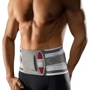 Rückenbandage mit Pelotte von Bort Medical Stabilo, Größe 3, Silber