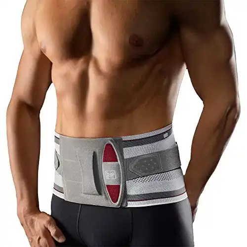 Rückenbandage mit Pelotte von Bort Medical Stabilo, Größe 3, Silber