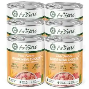 Hunde Nassfutter AniForte Junior Huhn 6 x 400g