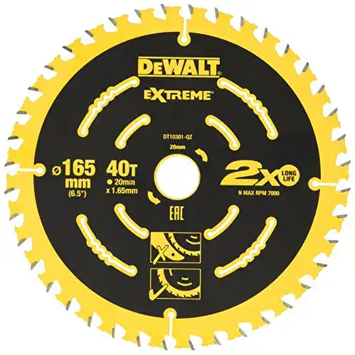 Dewalt Extreme Kreissägeblatt DT10301 165×20 für präzise Schnitte